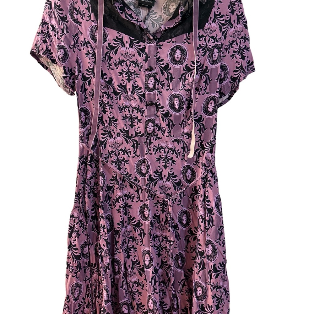 🖤💜 Disney Haunted Mansion Dress, Ears & Purse Set – Excellent Condition 💜🖤 - Picture 3 of 12